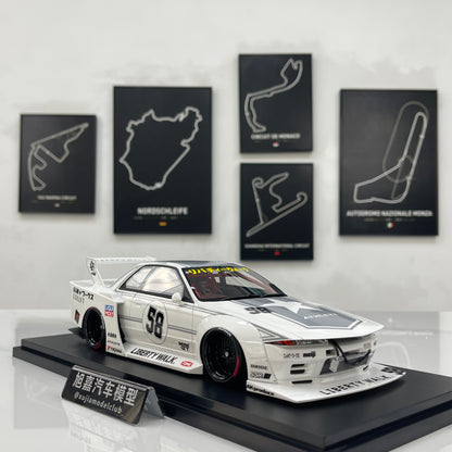 TOPSPEED 1/18 Nissan GT-R R32 Kaido Works TAS 2025 White TS0695