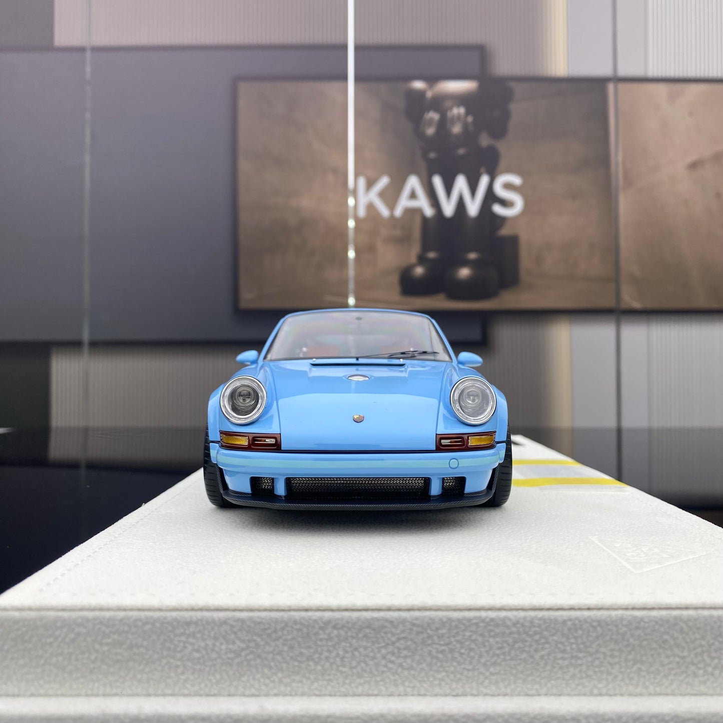 MAKEUP 1/18 Porsche Singer 911 DLS Gulf Blue Limited Edition Car Model Ornament