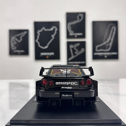 GT Spirit 1/18 Nissan Skyline GTR R34 LB - Super Silhouette Black Livery CLDC049