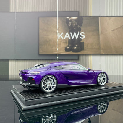 FRONTIART 1/18 Koenigsegg Gemera Purple Limited Edition Car Model Ornaments