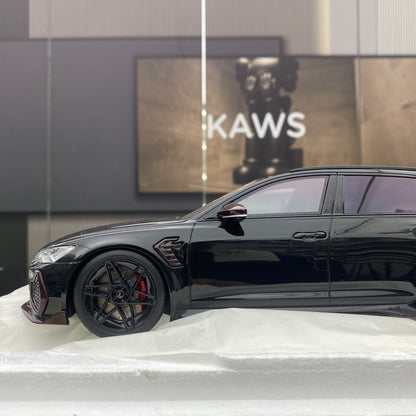 Adorno de coche de simulación Audi RS6 en olla de cocción lenta negra TopSpeed ​​1/18 ABT