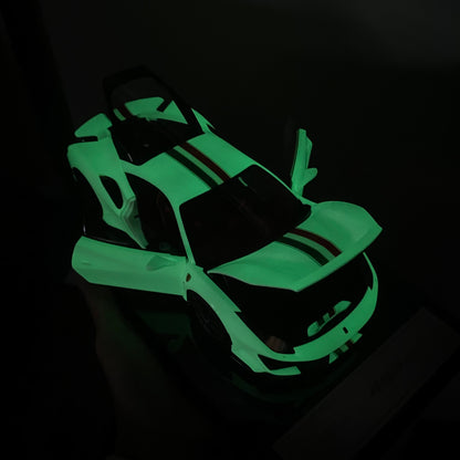DM 1/18 Ferrari 488 pista resin fully opened fluorescent limited edition car model ornaments