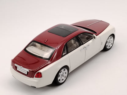 Kyosho 1/18 Rolls-Royce Ghost White and Red Simulation Car Ornaments