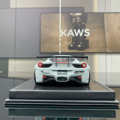 BBA CAR MODEL 1/18 Ferrari 458 modified gray simulation car model