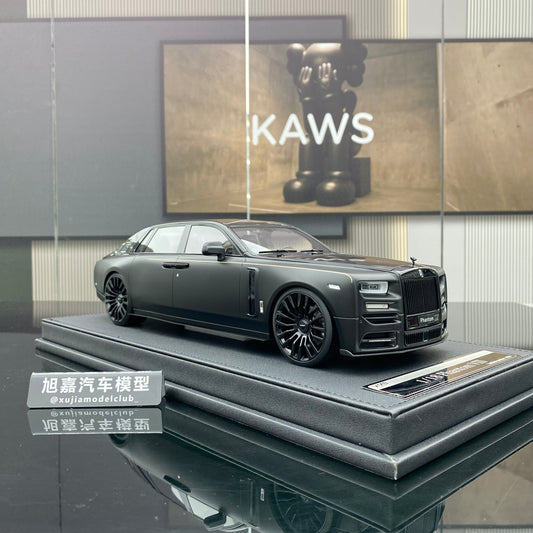 VMB 1/18 Rolls-Royce Phantom Matt Black Glossy Black Double Color Matching Limited Edition Car Model Ornament