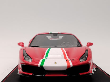 BBR 1/18 Ferrari 488 Pista Piloti 51# Standard Red Simulation Car Model