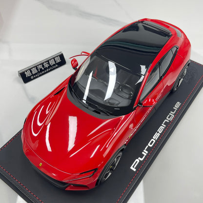 BBR 1/18 Ferrari Purosangue Leather Sole, Standard Red HE180052ADIE