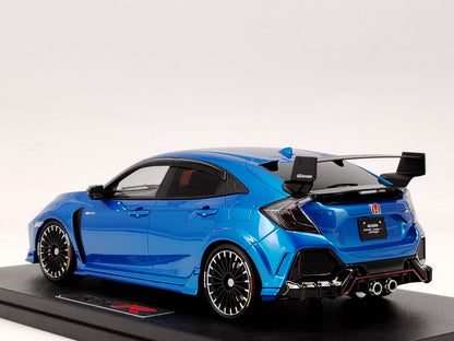 POPRACE 1/18 Honda FK8 Mugen Civic Type R Blue Birthday Gift Car Model