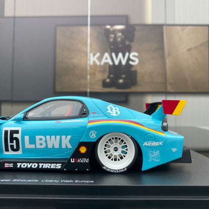 Topspeed 1/18 Mazda RX-7 LB- Super Silhouette Liberty Walk Europe Limited Edition Car Model Ornament