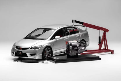 MH 1/18 Honda Civic TYPE R (FD2) 2007 Alloy Fully Opened Simulation Car Model Ornaments