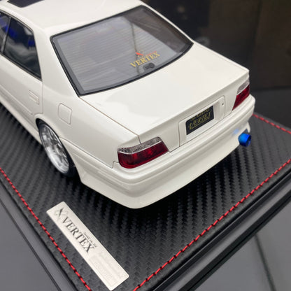 Ignition Model 1/18 Isuzu JZX100 Chaser + Engine Pearl White Limited Edition Car Model Ornament