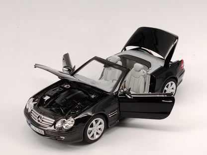 Norev 1/18 Mercedes SL 500 2003 black alloy car model ornaments birthday gift