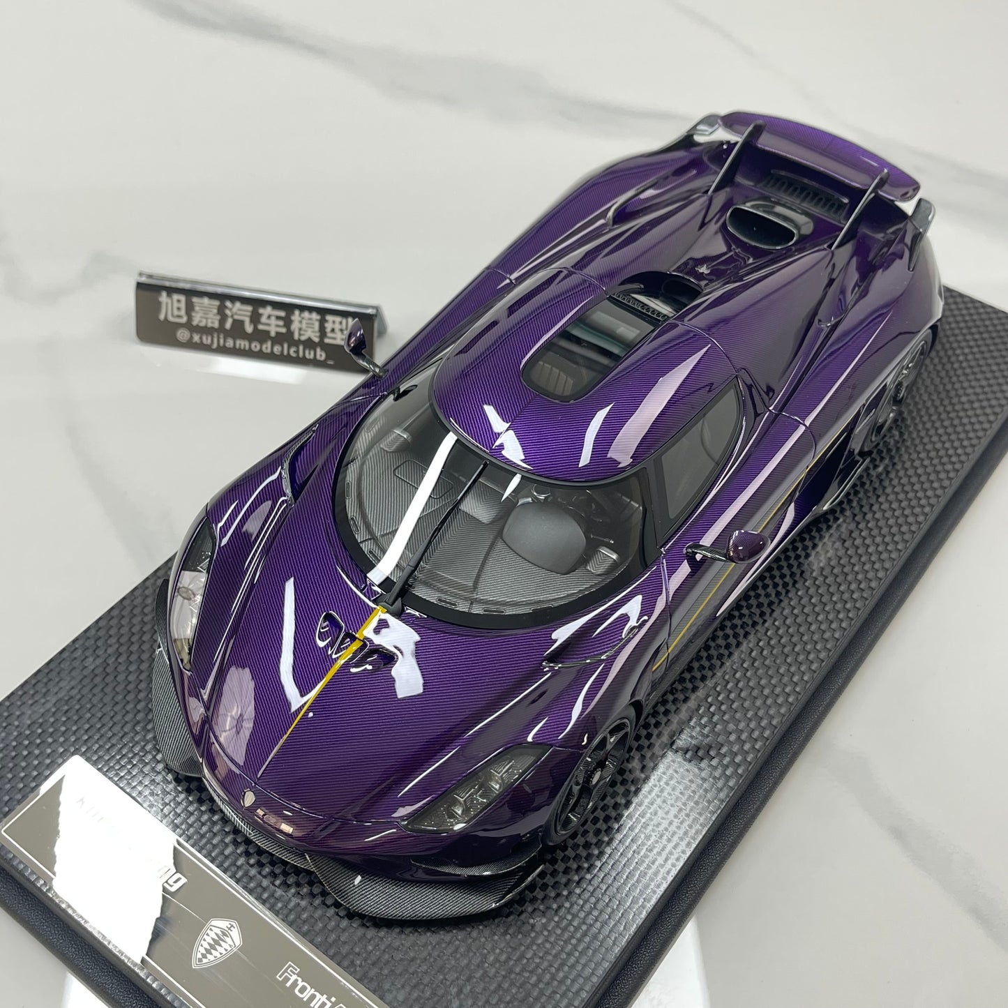 FRONTIART 1/18 Koenigsegg Regera Carbon Purple Limited Edition Model Car