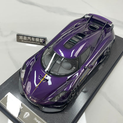 FRONTIART 1/18 Koenigsegg Regera Carbon Purple Limited Edition Model Car