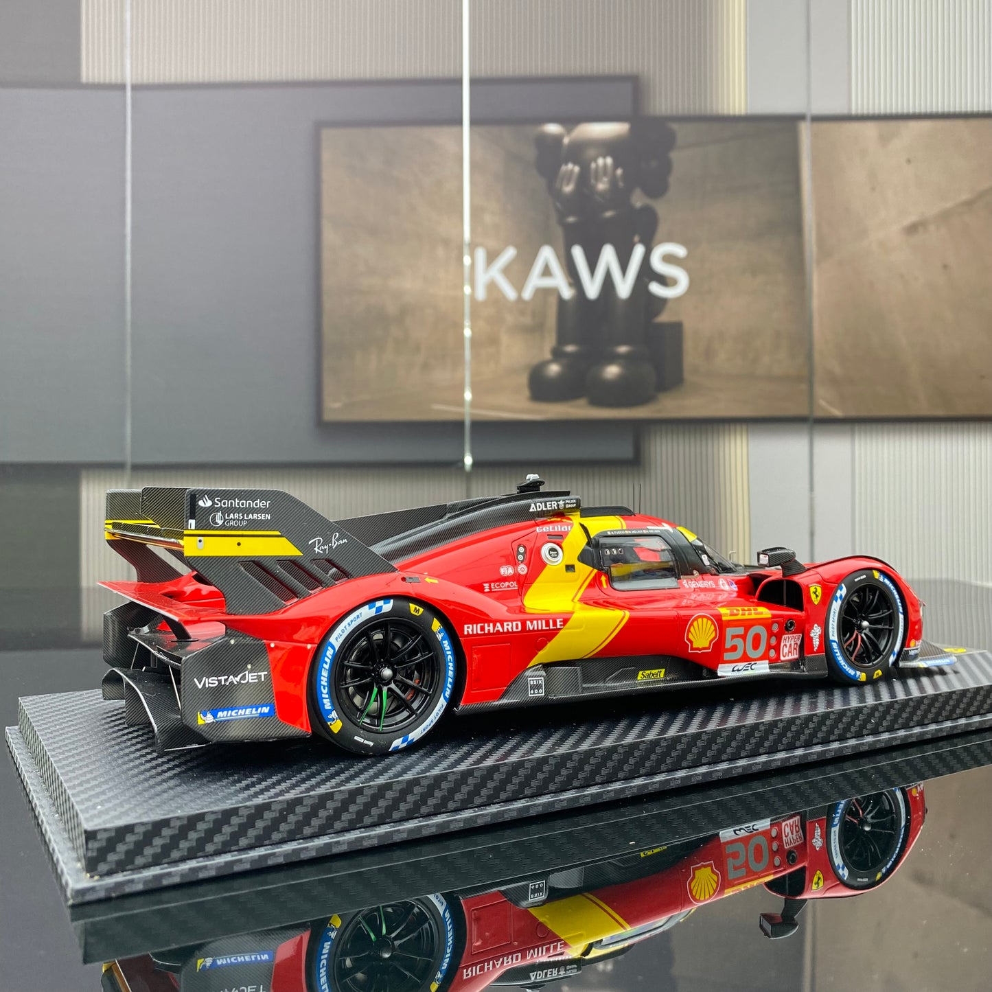 BBR 1/18 Ferrari 499P Team AF Corse 2023 n.º 50WEC 1000 Millas de Sebring 3.er puesto pintura roja