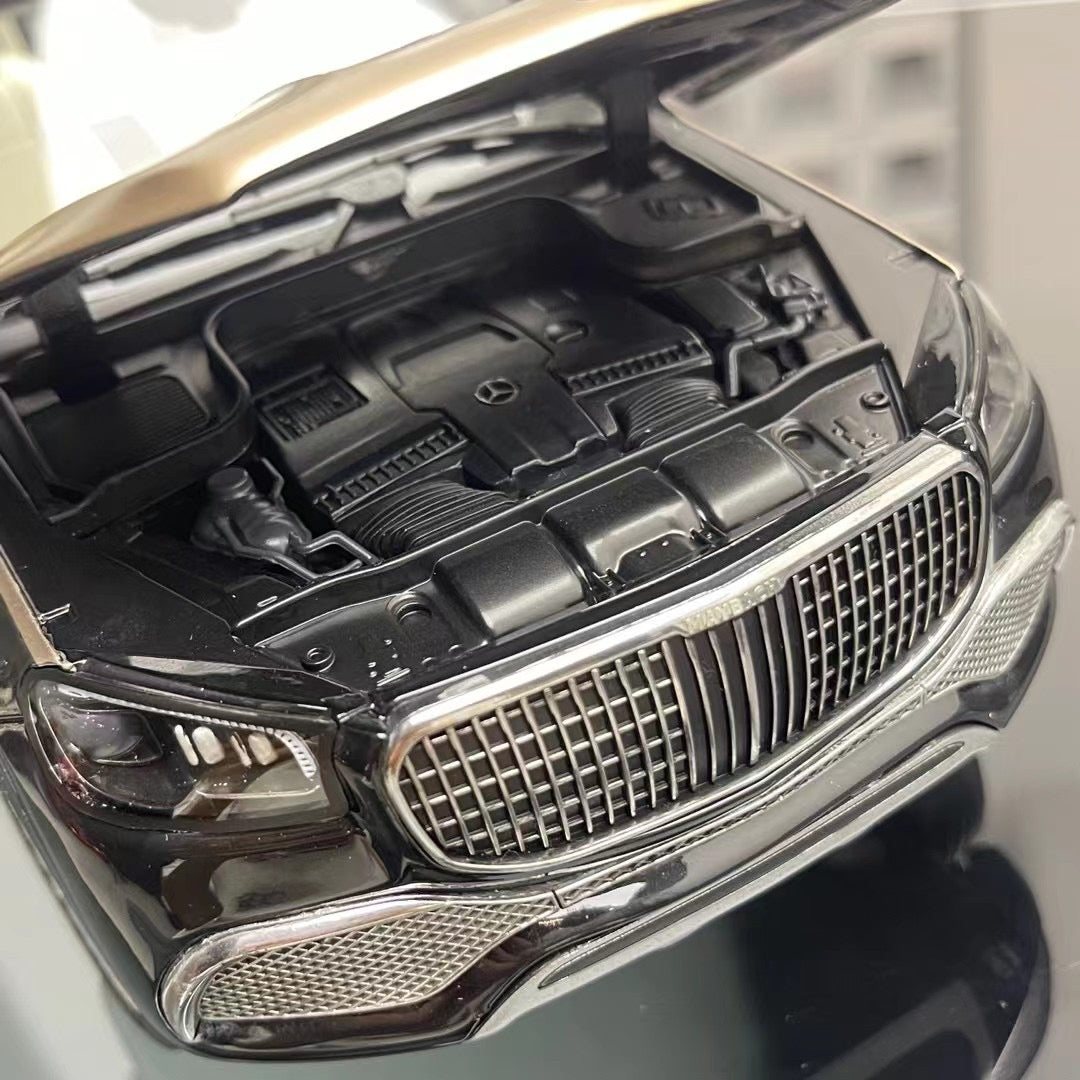 paragon 1/18 Mercedes-Benz Maybach GLS 600 black and gold simulation car model ornaments
