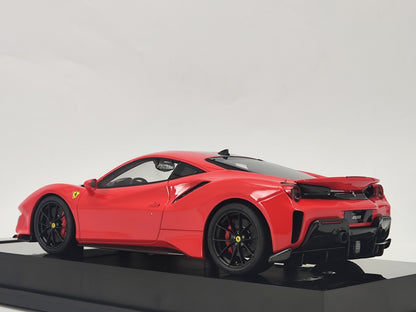 Amalgam 1/18 Ferrari 488 PISTA with Red Logo, Resin Model Car