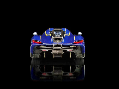 Frontiart 1/18 Koenigsegg Jesko Absolute Edition Carbon Blue, limited to 100 units worldwide.