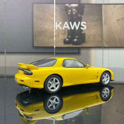 OTTO 1/18 Mazda RX7 FD TYRE R yellow limited edition car model ornament gift
