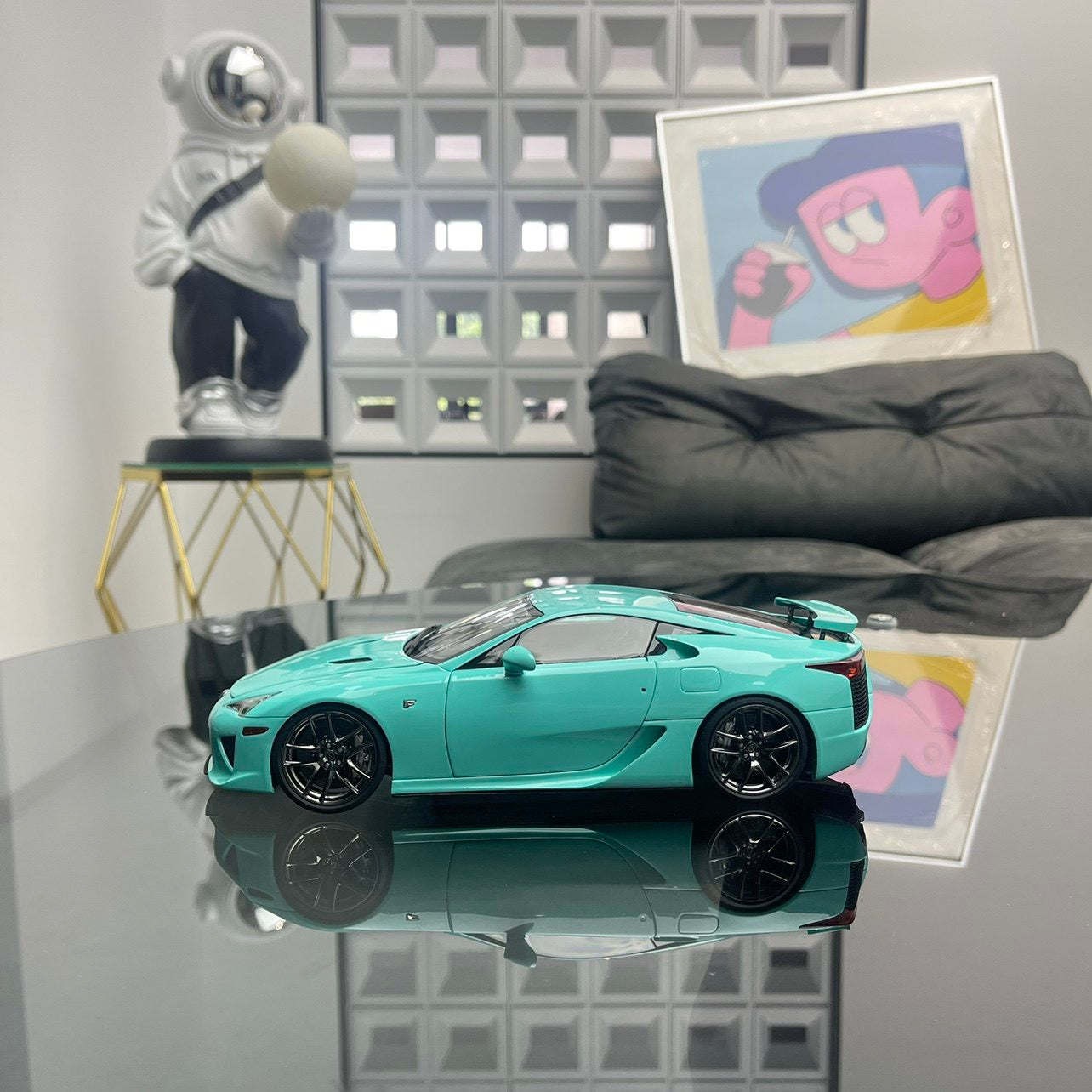 WELL 1/18 Lexus LFA Lexus Street Edition Alloy Simulation Car Model Collection