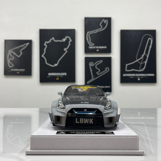 BBA MODEL 1/18 Nissan GTR 35GT-RR Fighter Gray Limited Edition Model Car