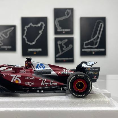 BBR 1:18 Ferrari SF25 F1 Car — Monaco GP 2nd Place (#16) — P18267C16