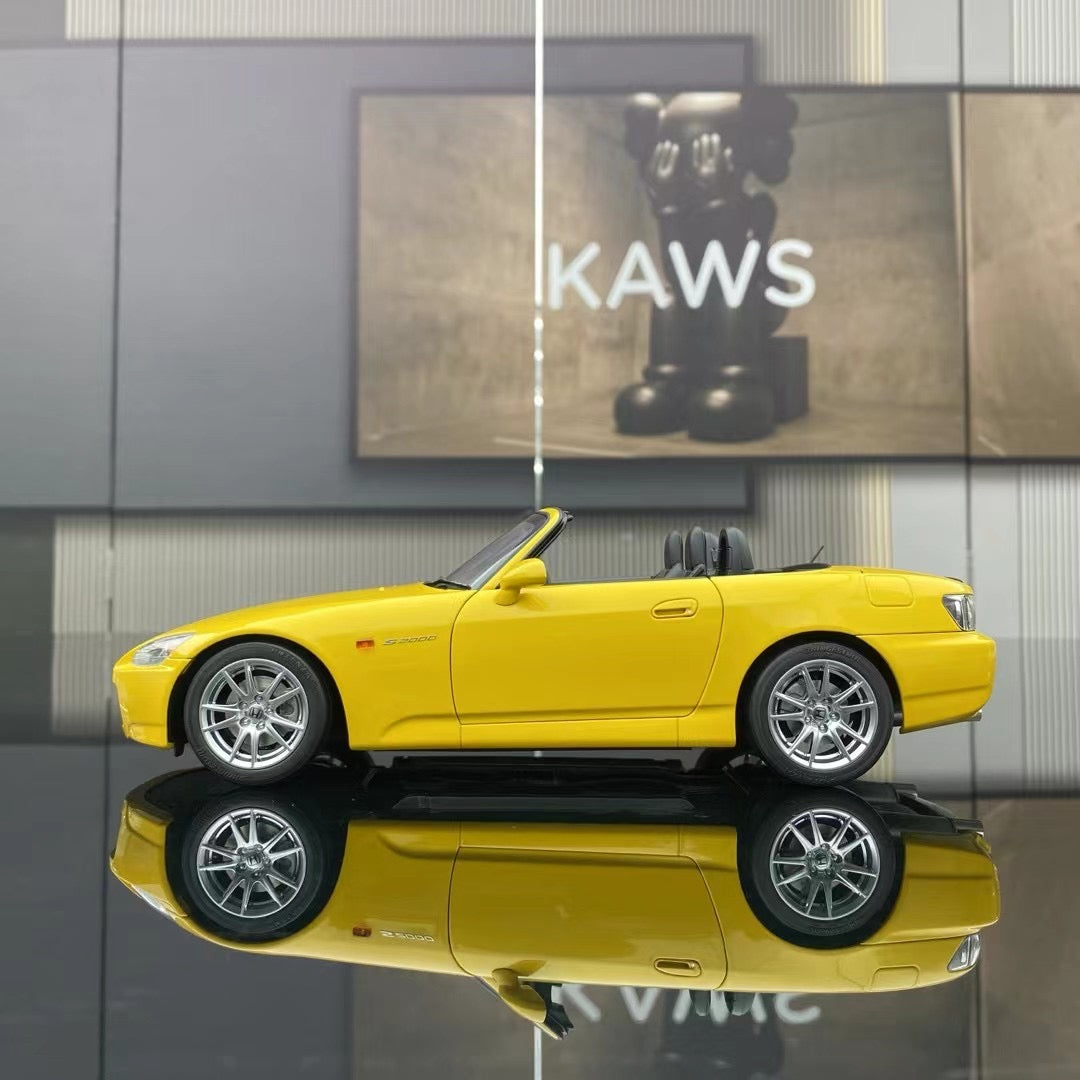 MH 1/18 Honda S2000 (AP2) Yellow Alloy Fully Open Simulation Car Model
