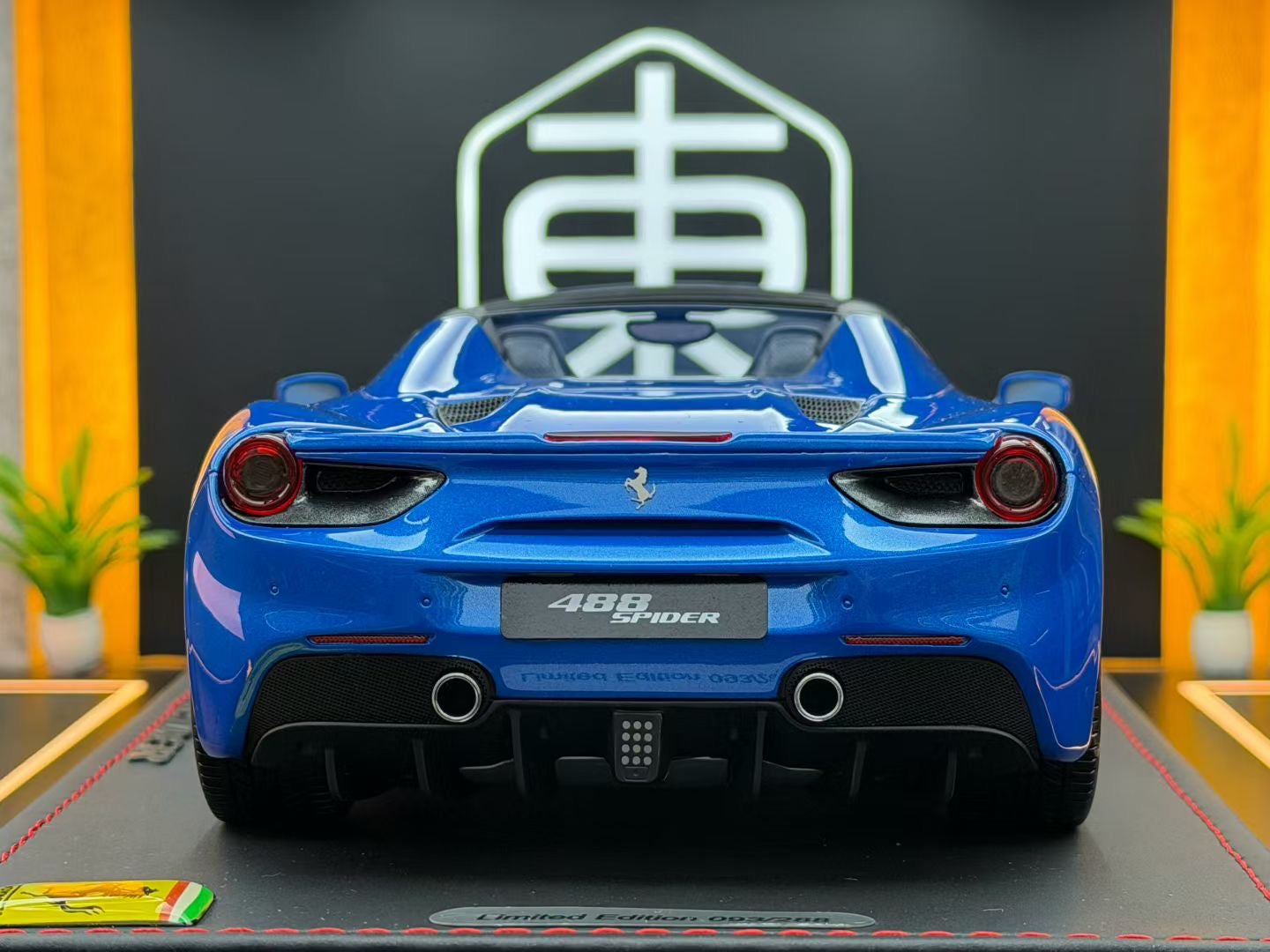 BBR 1:18 Ferrari 488 Spider IAA Frankfurt 2015 Met Blue 093/288 DDJ115