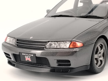 OTTO 1/18 Nissan Skyline GT-R BNR32 Grey Simulation Car Model Ornaments