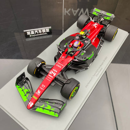 SPARK 1/18 Alfa Romeo F1 Team C43 2023 Belgian Grand Prix Zhou Guanyu Red Simulation Car Model Ornament