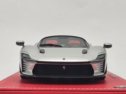 BBR 1/18 Ferrari SP3 Custom Edition Silver Limited Edition Die-cast Model Car Ornament