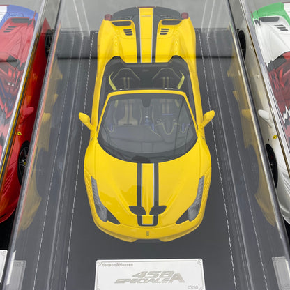Modelo HH 1/18 Ferrari 458 Speciale Aperta, adornos de modelo de coche de simulación