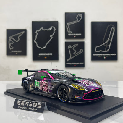 TopSpeed 1/18 Aston Martin Vantage GT3 Evo #44 Magnus Racing Black/Purple Livery (TS0690)