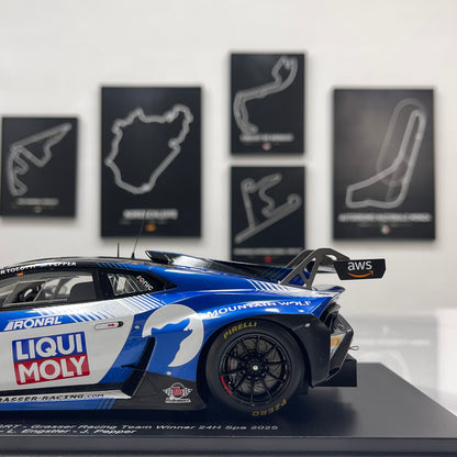 Spark 1/18 Lamborghini Huracán GT3 EVO 2 – 2025 Spa 24 Hours Winner (No. 63, Blue Livery) – 18SPA2025