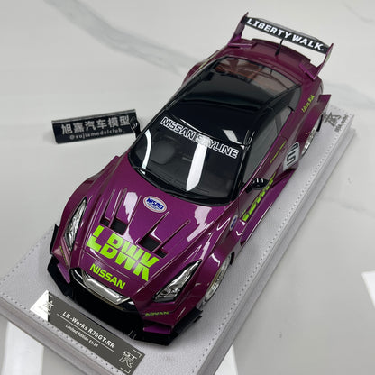 BBA MODEL 1/18 Nissan GTR 35GT-RR Metallic Purple Limited Edition Model Car