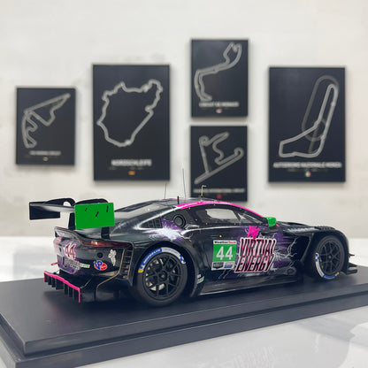 TopSpeed 1/18 Aston Martin Vantage GT3 Evo #44 Magnus Racing Black/Purple Livery (TS0690)