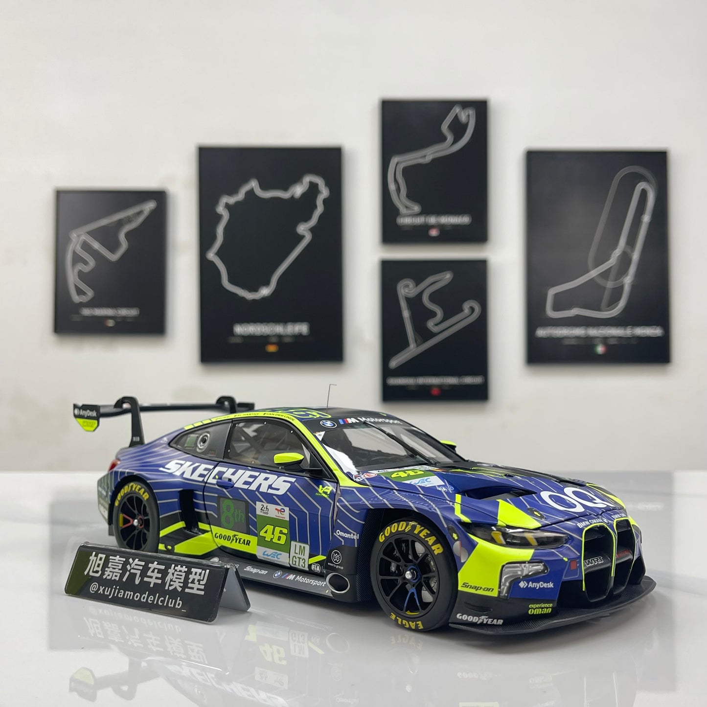 MINICHAMPS 1/18 BMW M4 GT3 EVO Team WRT 24H Le Mans 2025 Blue/Yellow Livery 110252346