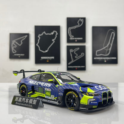 MINICHAMPS 1/18 BMW M4 GT3 EVO Team WRT 24H Le Mans 2025 Blue/Yellow Livery 110252346