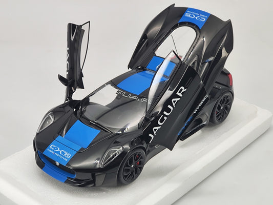 AR 1/18 Jaguar CX75 Light Blue Stripe Alloy Model Car