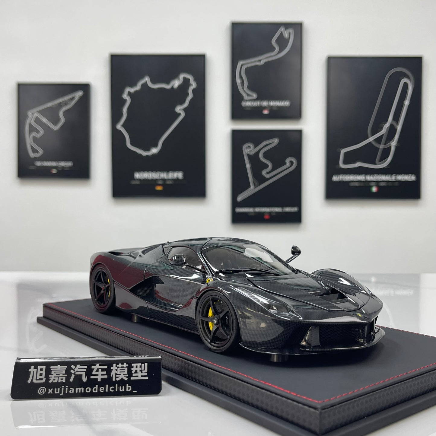 BBR 1/18 Ferrari LaFerrari Alloy Alloy Full Opening Leather Sole Black Knight BBR182244