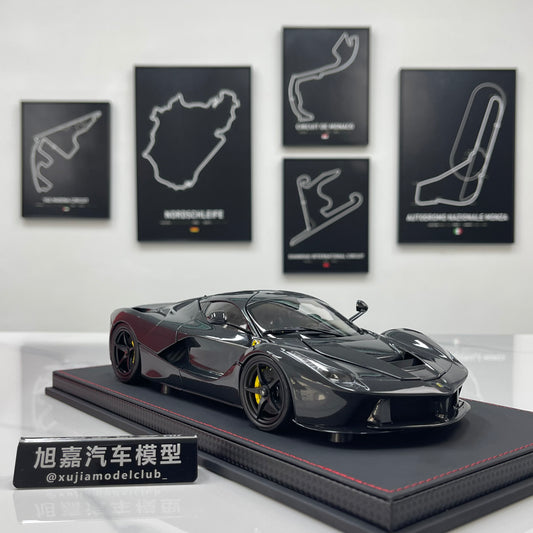 BBR 1/18 Ferrari LaFerrari Alloy Alloy Full Opening Leather Sole Black Knight BBR182244