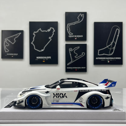 BBA MODEL 1/18 Nissan GTR 35GT-RR Gundam-themed Limited Edition Model Car