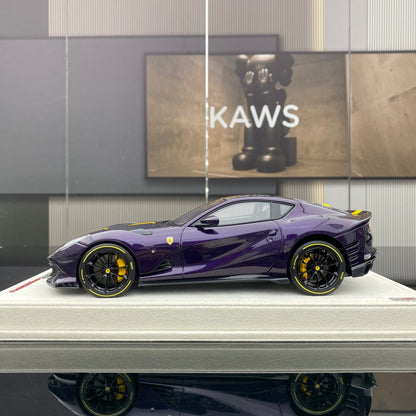 MR 1/18 Ferrari 812 Competizione Hong Kong Purple Limited Edition Car Model