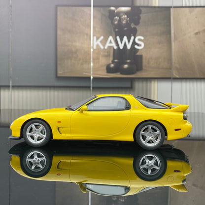 OTTO 1/18 Mazda RX7 FD TYRE R yellow limited edition car model ornament gift