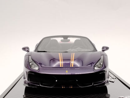 BBR 1/18 Ferrari 488 Pista Spider Hong Kong Purple High-quality Replica Car Model Ornament