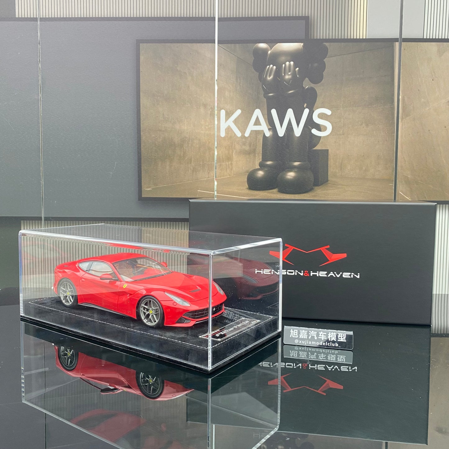 Adornos para el modelo Ferrari F12 Berlinetta rojo estándar de edición limitada, modelo HH 1/18