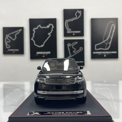 BBA MODEL 1/18 Land Rover Range Rover SVAutobiography Long Wheelbase — Gloss Black (Sealed Resin Model)