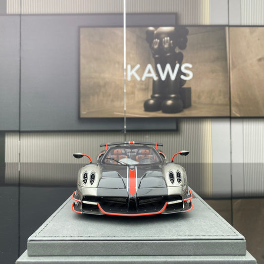 BBR 1/18 Pagani Huaya BC #20 Silver Convertible Limited Edition Car Model Ornament