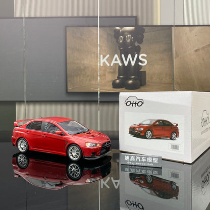 OTTO 1/18 Mitsubishi LANCET EVO XFQ 400 red resin car model ornament gift