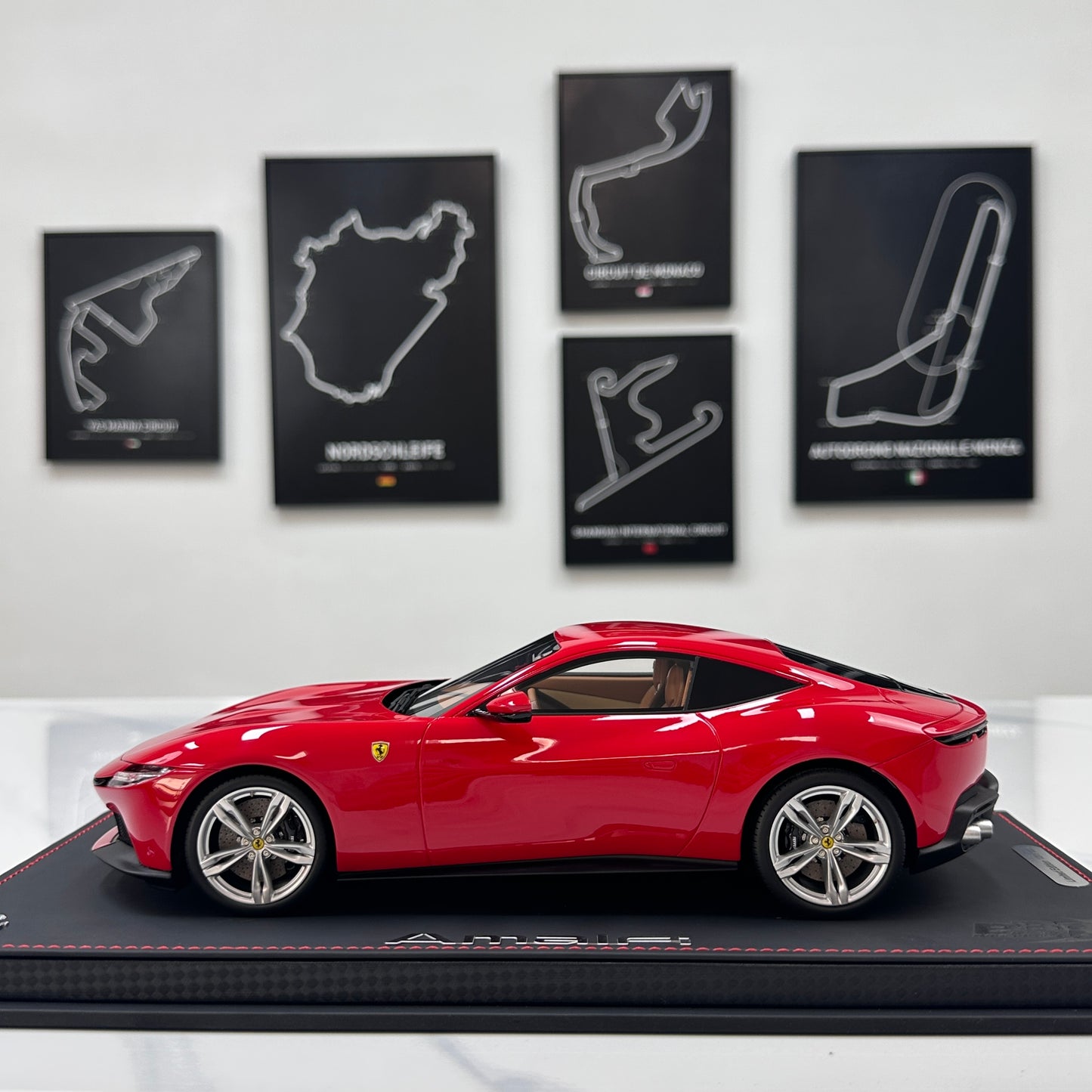 BBR 1/18 Ferrari Amalfi, standard red, silver wheels, black calipers P18272A